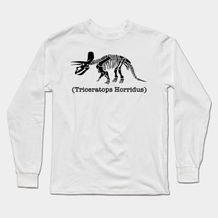 Tricera Fossil in Black Long Sleeve T-Shirt